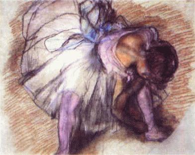 Edgar Degas Dancer Adjusting her Slippers France oil painting art